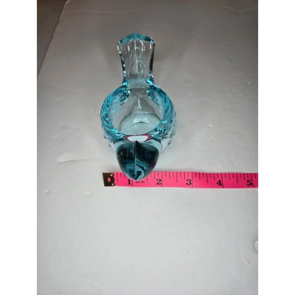 Art Glass Blown Blue Bird Votive/candle Holder Turquoise Spring Easter Decor